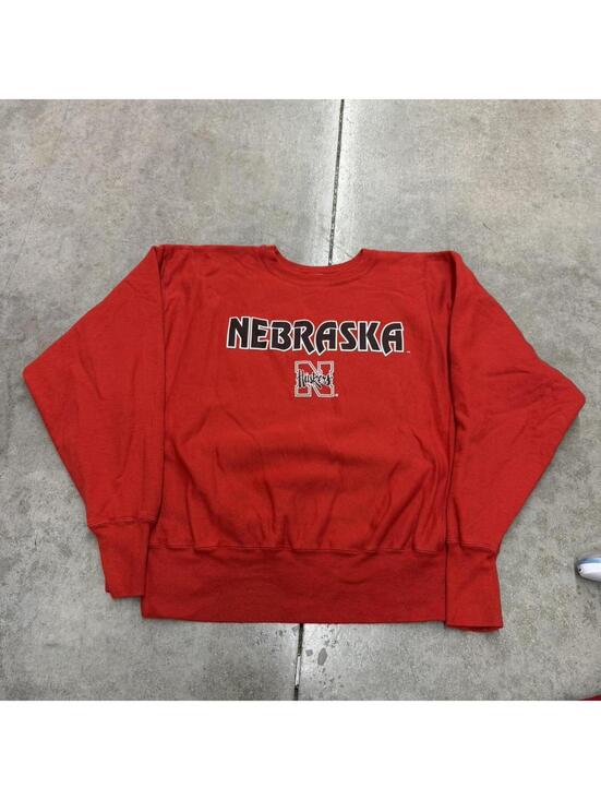 Champion Other - vintage champion reverse weave university of nebraska huskers red crewneck